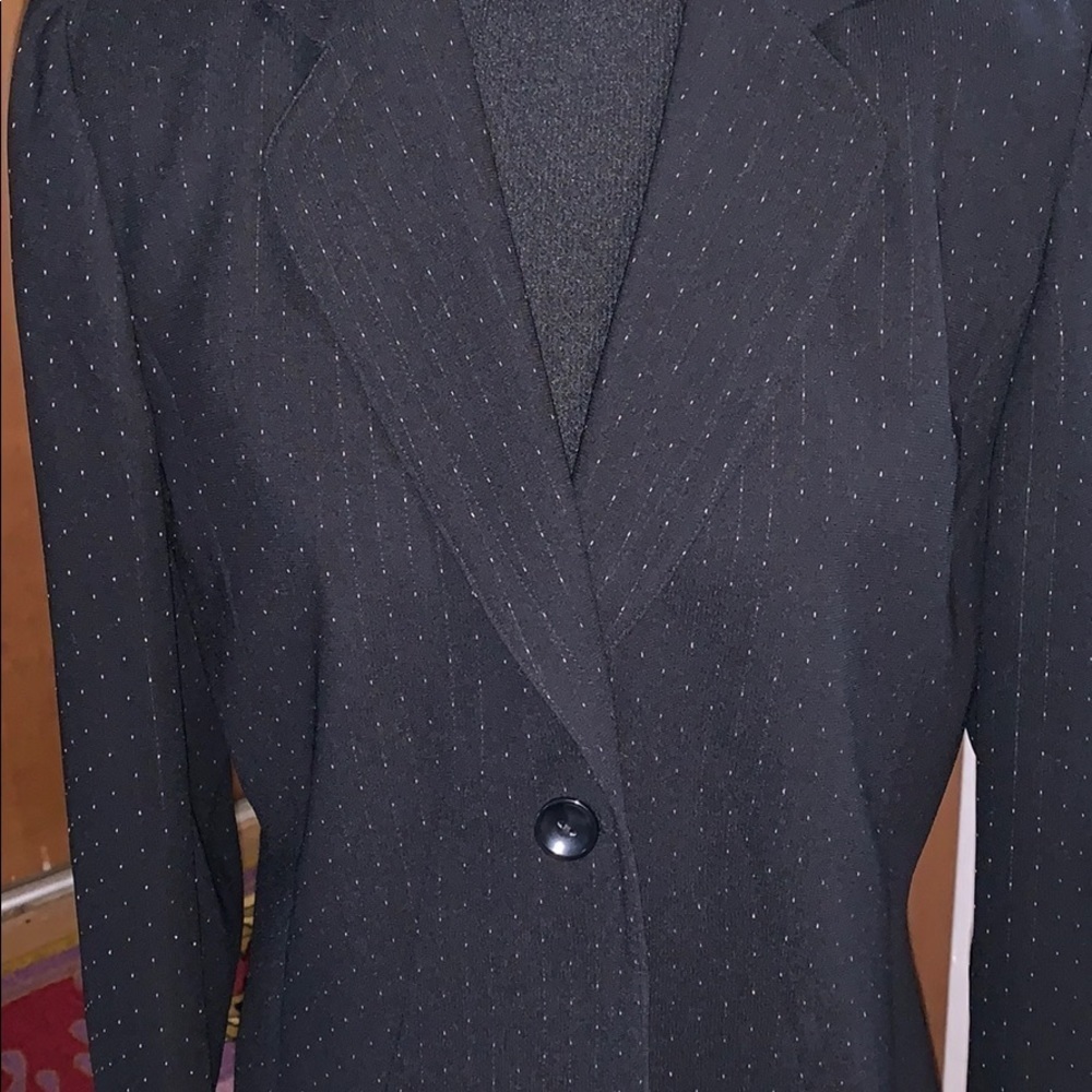 Focus 2000 black blazer with silver speckles